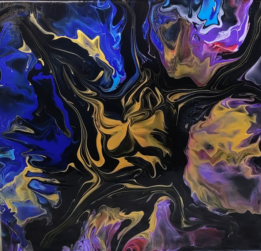 Angels in the Mist" – 12x12 Acrylic Spiritual Painting | Ethereal Wall Art