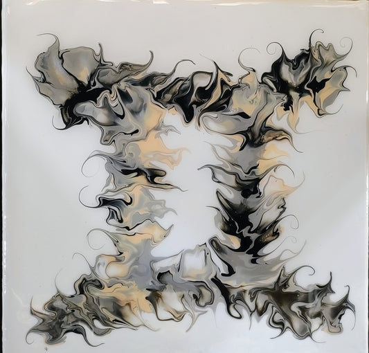 The Gemini" – 12x12 Acrylic Zodiac Twin Painting | Duality & Air Sign Art
